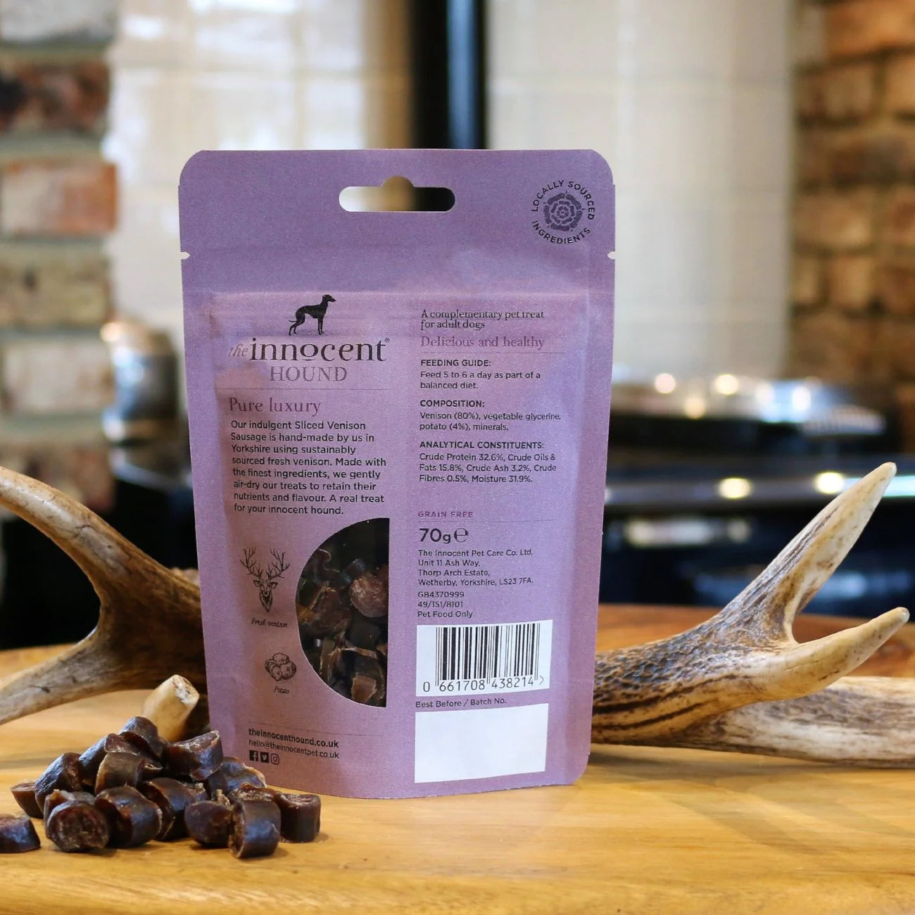 Sliced Venison Sausages - The Innocent Hound
