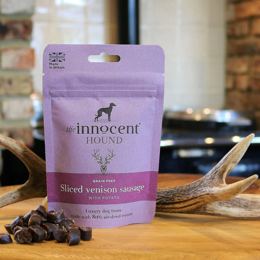 Sliced Venison Sausages - The Innocent Hound