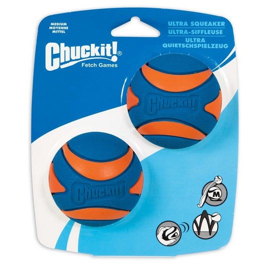 Chuckit! Ultra Squeaker Balls - Small / Medium 2 pack