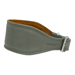 Earthbound Leather Whippet Collar Grey