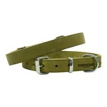 Load image into Gallery viewer, Soft Country Leather Collar - Green - Earthbound