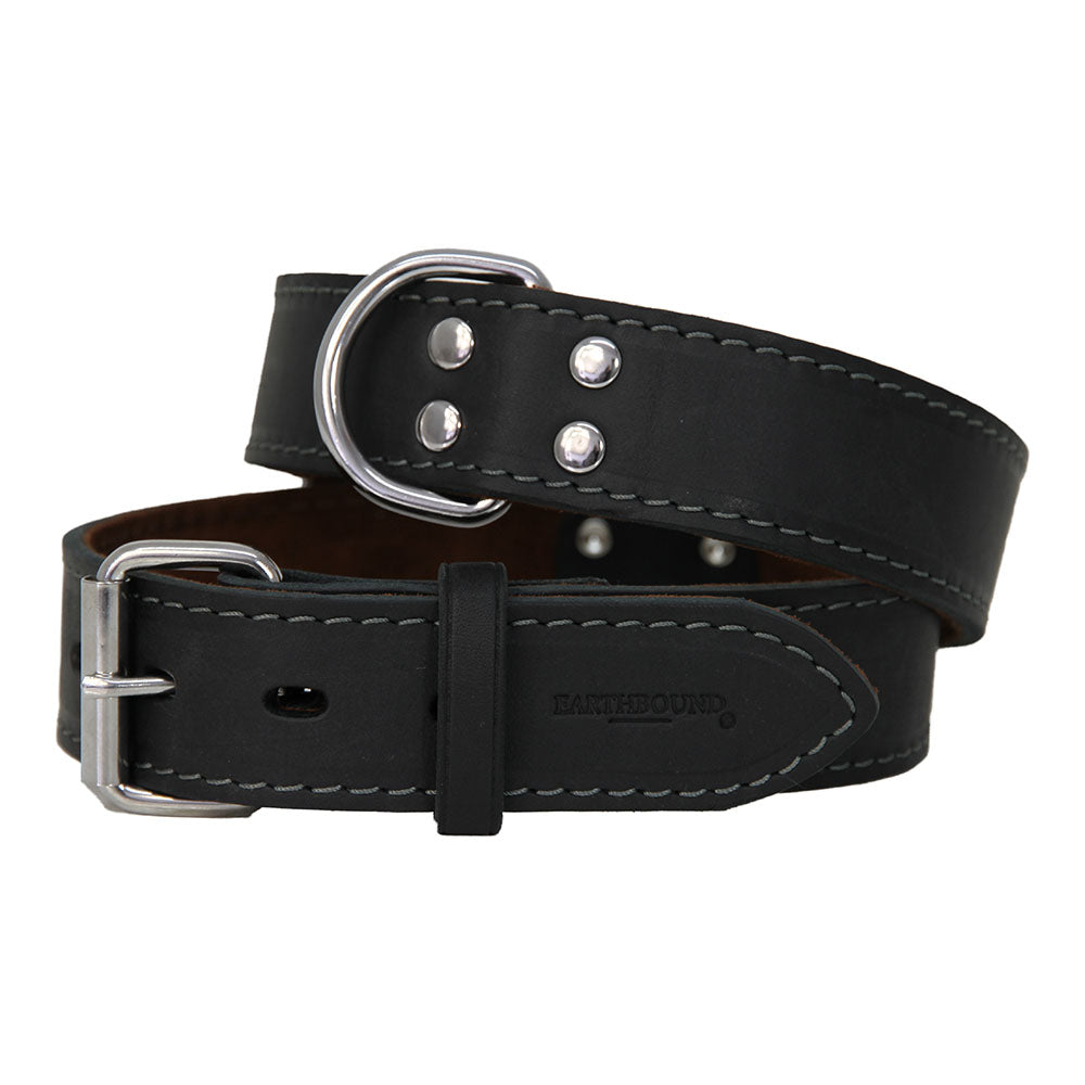 Earthbound Ox Leather Collar - Black