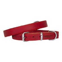 Load image into Gallery viewer, Soft Country Leather Collar - Red - Earthbound