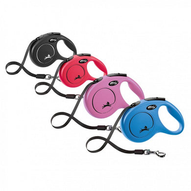 Flexi Lead - Classic - XS to L - Black/Green/Blue/Pink/Red