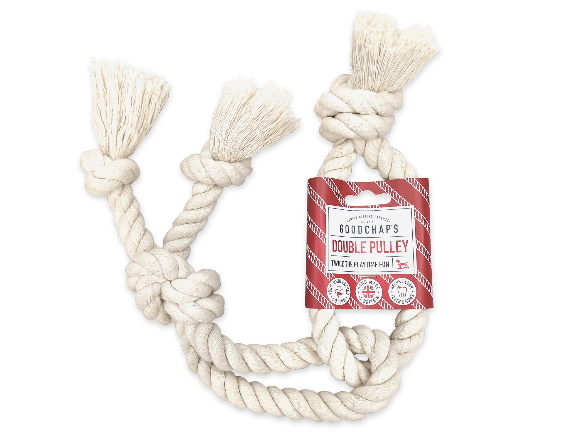 Rope double outlet pulley