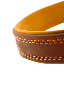 Hunter 'Lucca' Leather Leash - Mustard Brown