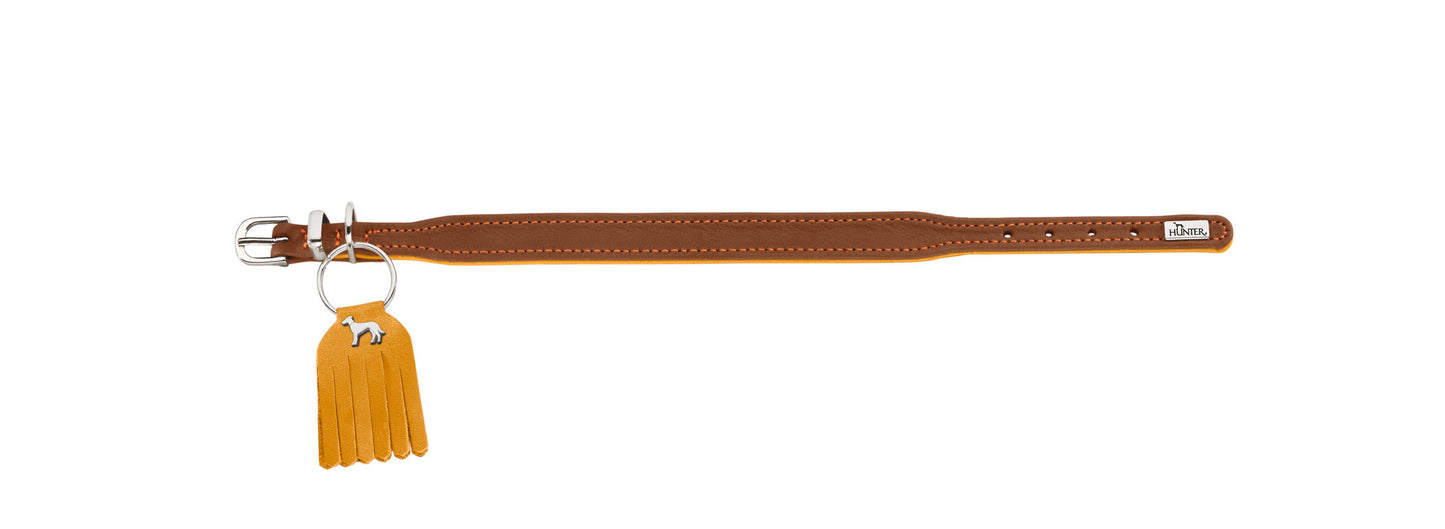 Hunter 'Lucca' Petit Leather Collar - Mustard