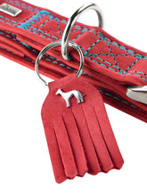 Load image into Gallery viewer, Hunter &#39;Lucca&#39; Leather Leash - Red &amp; Turquoise