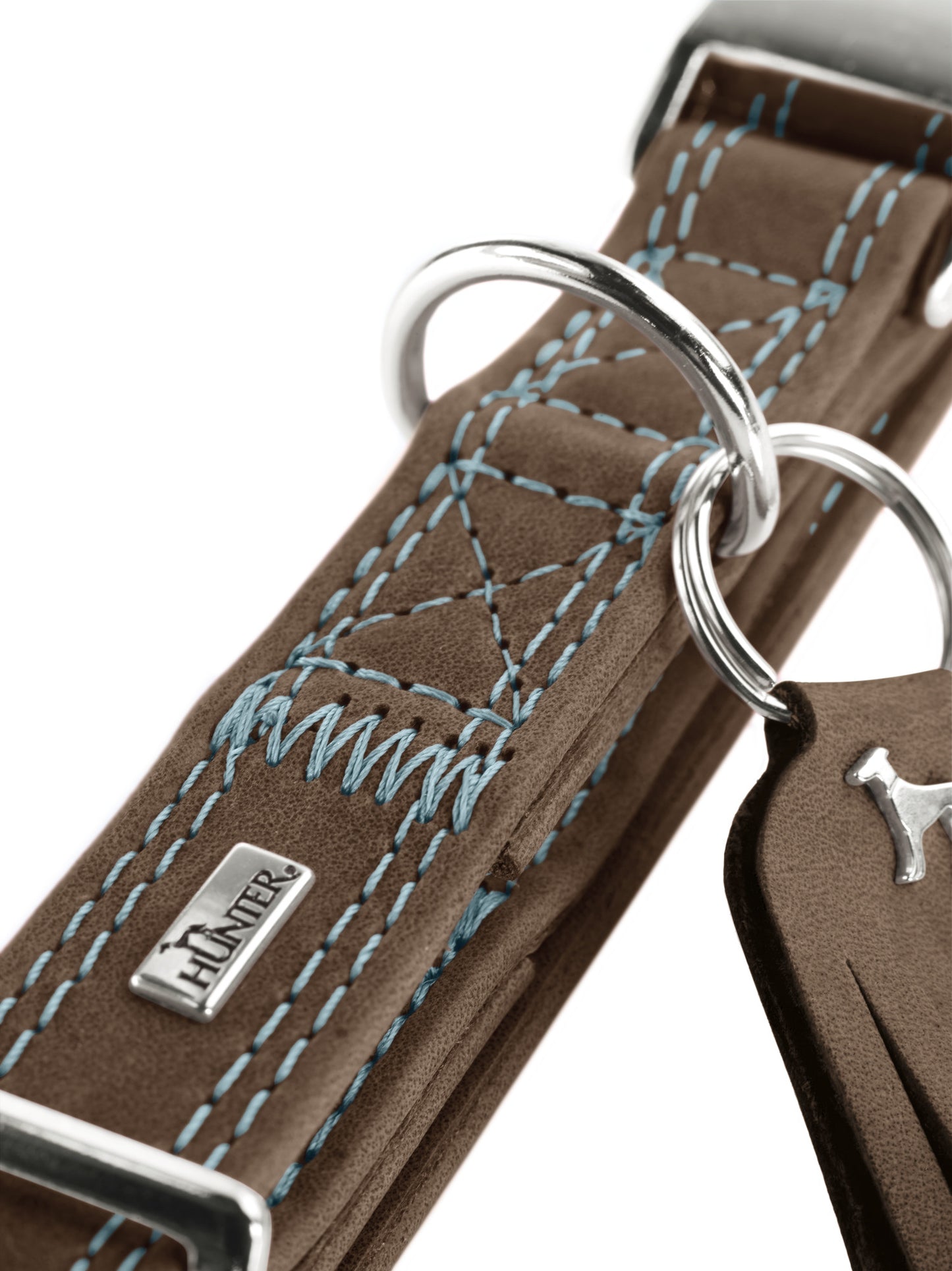 Hunter 'Lucca' Leather Leash - Walnut Grey