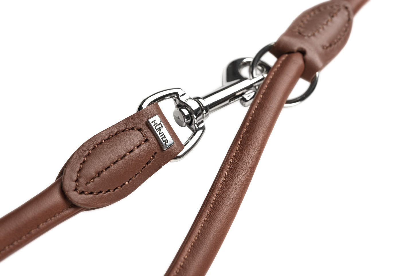 Round and Soft Leather Leash - Hunter