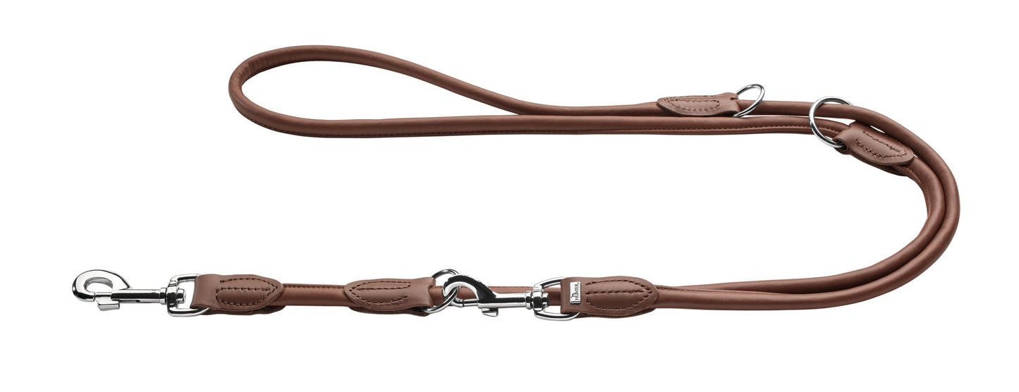 Round and Soft Leather Leash - Hunter