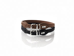Round and Soft Leather Collar - Hunter