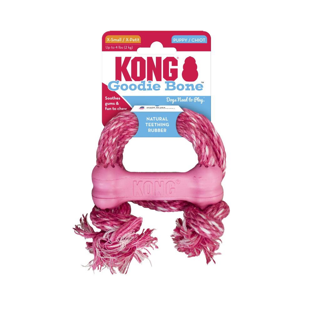 KONG Puppy Goodie Bone on rope - extra small