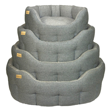 Earthbound Traditional Tweed Bed - Steel Grey