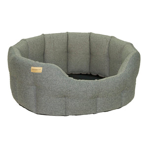 Earthbound Traditional Tweed Bed - Steel Grey