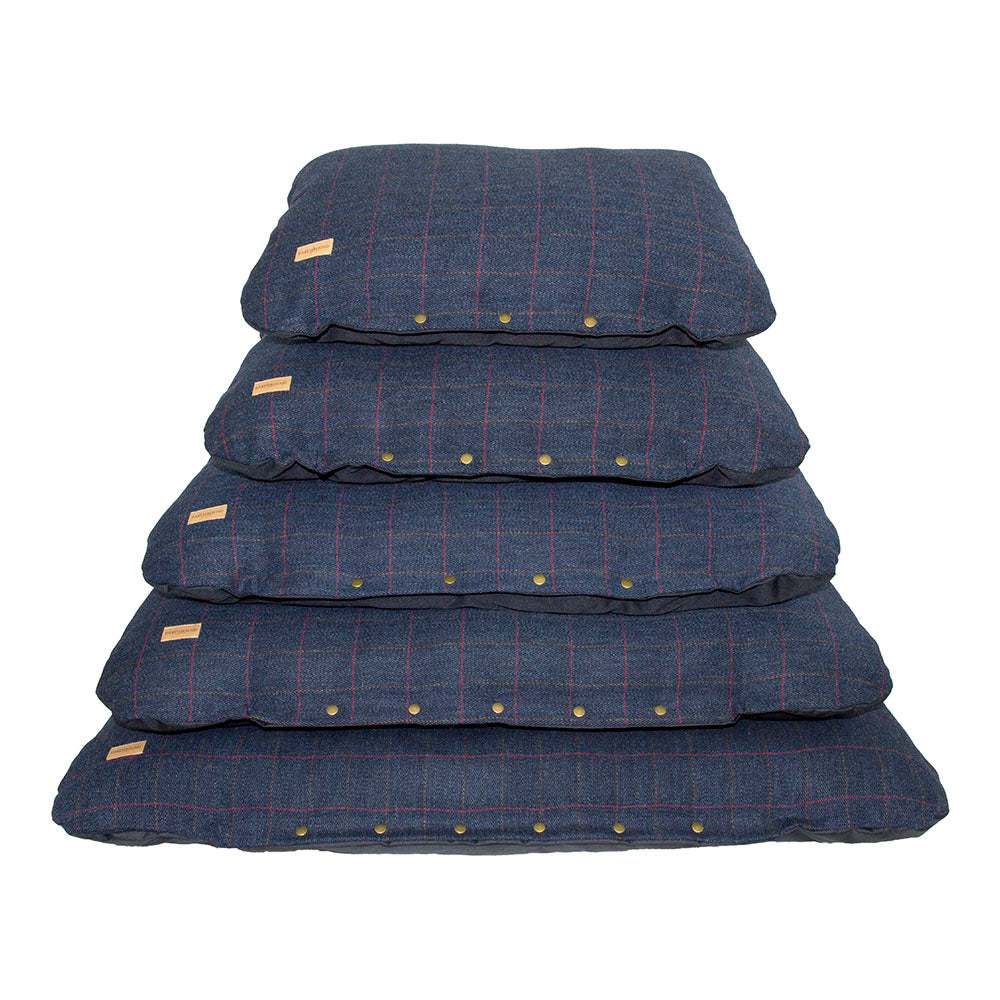 Flat Cushion Tweed Cushion bed - Classic Navy