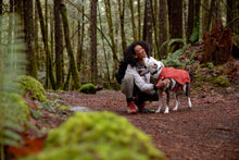 Load image into Gallery viewer, Ruffwear Overcoat Jacket abrasion-resistant, fleece-lined jacket - Slate Blue &amp; Red Clay