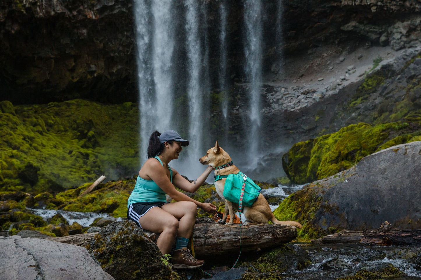 Ruffwear Front Range Day Pack Dog Harness in Aurora Teal