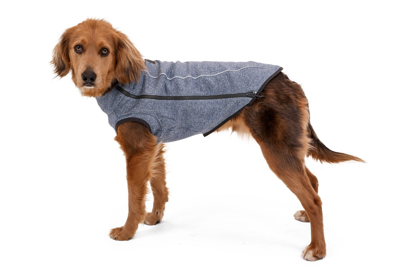 Ruffwear Hemp Hound Dog Sweater Fired Brick & Slate Blue