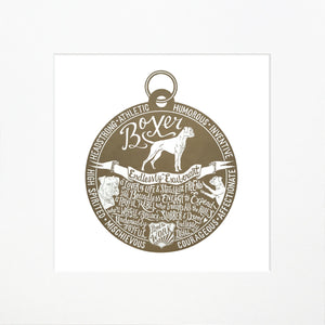 "Dog Tag" print for Boxer lovers