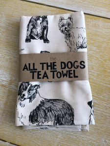 All The Dogs tea towel