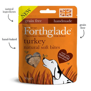 Forthglade natural soft bite treats with turkey