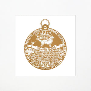 "Dog Tag" print for Golden Retriever lovers