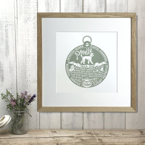 "Dog Tag" print for Poodle lovers