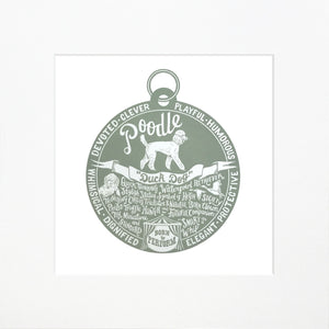 "Dog Tag" print for Poodle lovers