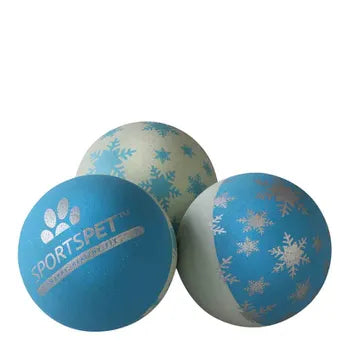 Sportspet Snowflake Glitter Tough Bounce 3 pack